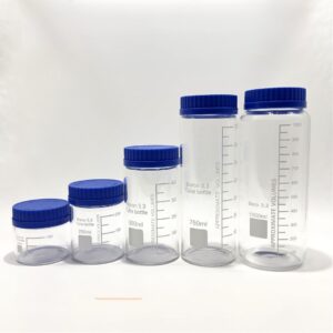 Graduated Scientific Beakers Blue Caps