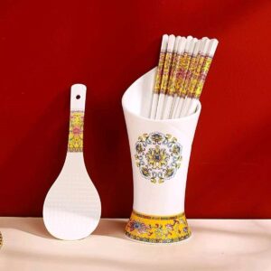Decorative Ceramic Chopstick Holder Set